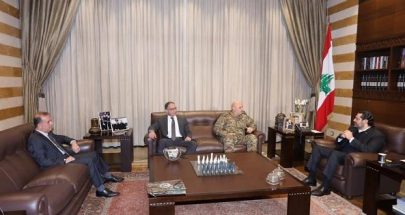 الحريري بحث الأوضاع الأمنية والخروقات الإسرائيلية مع قائد الجيش image