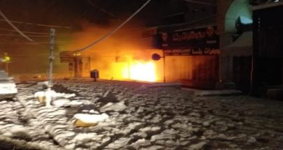 الثلوج احرقت محلاً في سوق بعلبك image