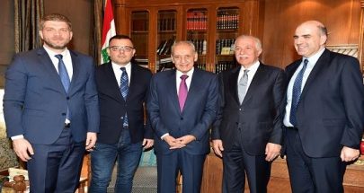 الرئيس بري استقبل وزير الزراعة الصربي والسفير الايراني image