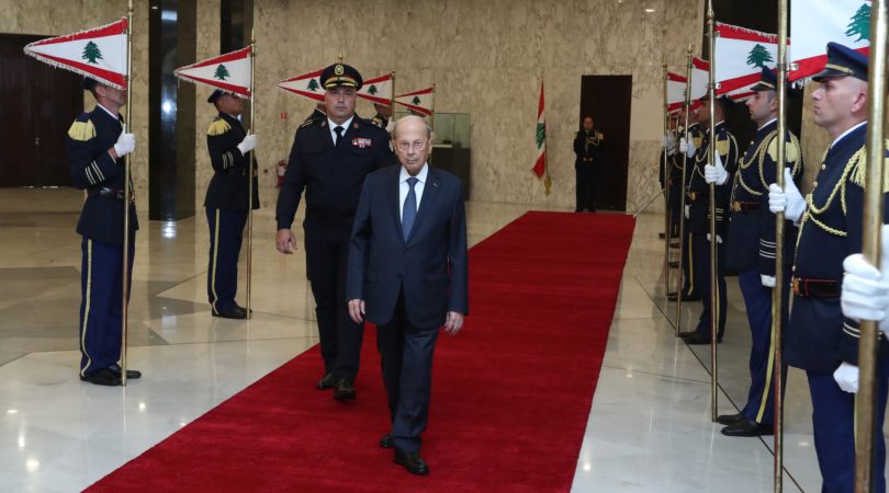 الرئيس ميشال عون يغادر قصر بعبدا بعد انتهاء ولايته image