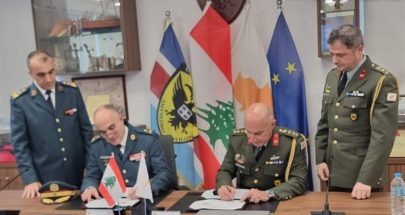 توقيع برنامج التعاون العسكري وتبادل الخبرات بين الجيشين اللبناني والقبرصي image