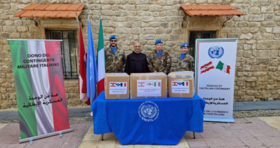 الكتيبة الايطالية قدمت ادوية ومساعدات طبية لـ"كاريتاس" image