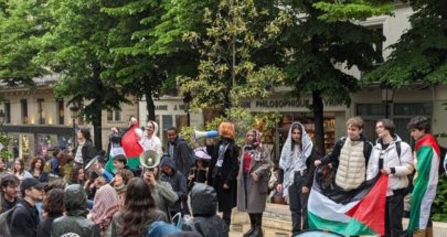 وقفة تضامنية مع فلسطين أمام جامعة السوربون image