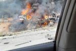 بالفيديو: استهداف سيارة قرب معبر المصنع image