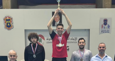 غالب فحص يحرز لقب مسابقة كأس لبنان لفردي الرجال في كرة الطاولة image