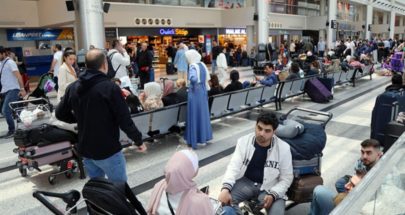 5.8% تراجع الوافدين إلى مطار بيروت image